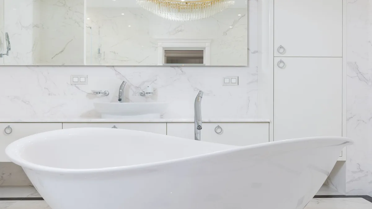 New bathtub with tile surround in Chula Vista, CA
