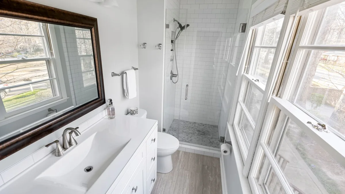 Curbless walk-in shower in a Chula Vista, CA home